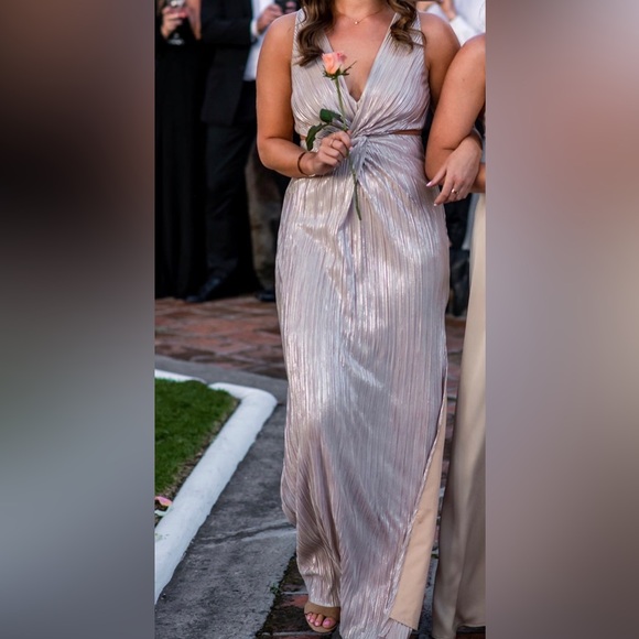 Aqua champagne/gold wedding guest dress size small - Picture 2 of 7